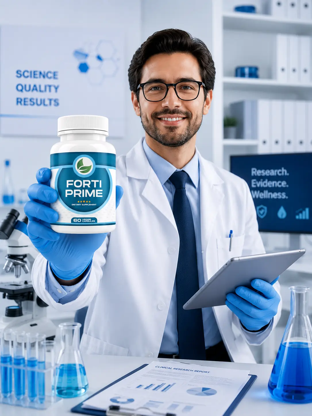 Clinical Researcher Presenting Natural Health Solution